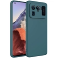 Xiaomi Mi 11 Ultra Kılıf İçi Kadife Mat Mara Lansman Silikon Kapak  - Koyu Yeşil