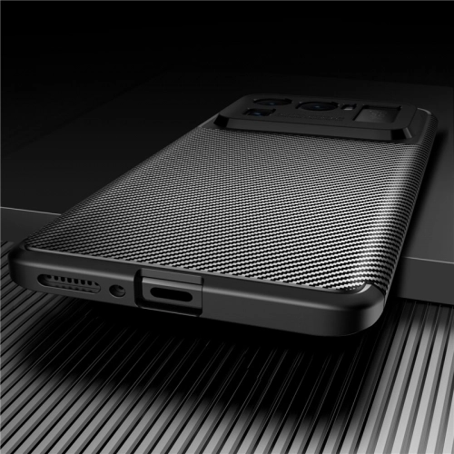 Xiaomi Mi 11 Ultra Kılıf Silikon Parmak İzi Bırakmayan Karbon Soft Negro Kapak - Siyah