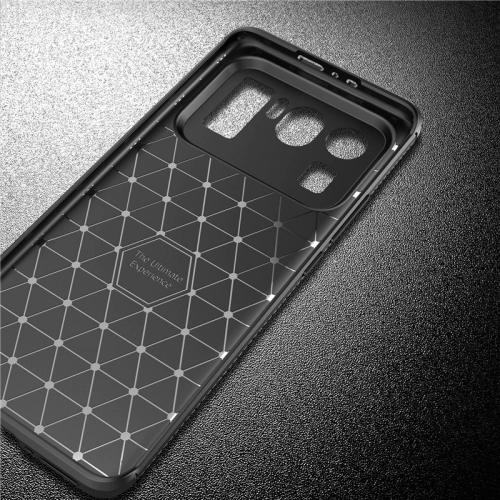 Xiaomi Mi 11 Ultra Kılıf Silikon Parmak İzi Bırakmayan Karbon Soft Negro Kapak - Siyah