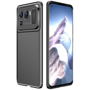 Xiaomi Mi 11 Ultra Kılıf Silikon Parmak İzi Bırakmayan Karbon Soft Negro Kapak - Siyah
