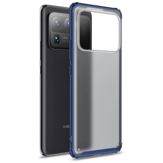 Xiaomi Mi 11 Ultra Kılıf Volks Serisi Kenarları Silikon Arkası Şeffaf Sert Kapak - Lacivert