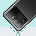 Xiaomi Mi 11 Ultra Kılıf Volks Serisi Kenarları Silikon Arkası Şeffaf Sert Kapak - Siyah