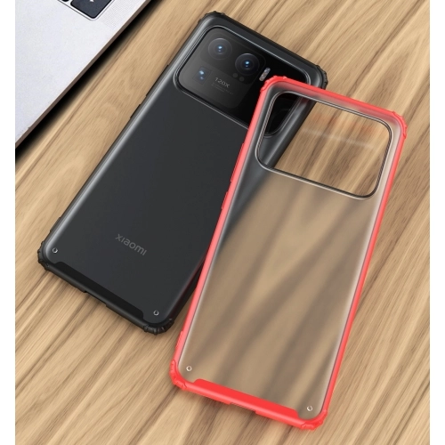 Xiaomi Mi 11 Ultra Kılıf Volks Serisi Kenarları Silikon Arkası Şeffaf Sert Kapak - Siyah