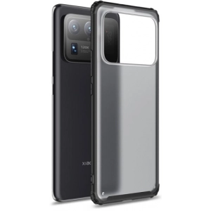 Xiaomi Mi 11 Ultra Kılıf Volks Serisi Kenarları Silikon Arkası Şeffaf Sert Kapak - Siyah