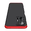 Xiaomi Mi 11T Kılıf 3 Parçalı 360 Tam Korumalı Rubber AYS Kapak - Kırmızı Siyah