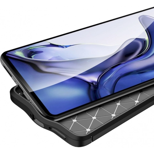 Xiaomi Mi 11T Kılıf Deri Görünümlü Lüks Parmak İzi Bırakmaz Niss Silikon Kapak - Lacivert