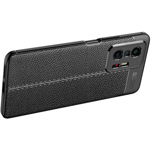 Xiaomi Mi 11T Kılıf Deri Görünümlü Lüks Parmak İzi Bırakmaz Niss Silikon Kapak - Siyah