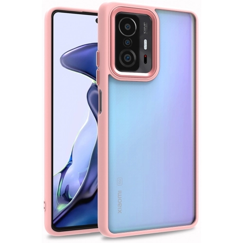 Xiaomi Mi 11T Kılıf Electro Silikon Renkli Flora Kapak - Pembe