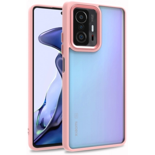 Xiaomi Mi 11T Kılıf Electro Silikon Renkli Flora Kapak - Pembe