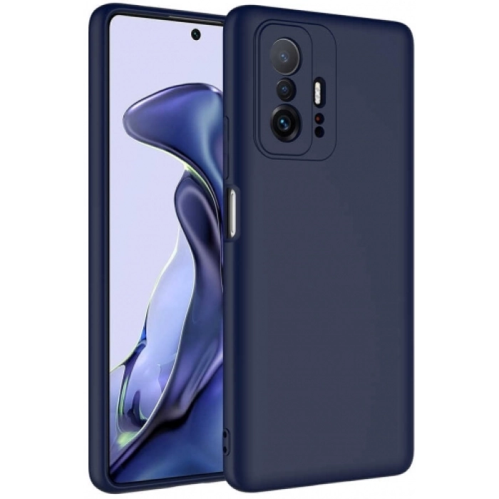 Xiaomi Mi 11T Kılıf İçi Kadife Mat Mara Lansman Silikon Kapak  - Lacivert