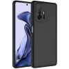 Xiaomi Mi 11T Kılıf İçi Kadife Mat Mara Lansman Silikon Kapak  - Siyah