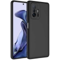 Xiaomi Mi 11T Kılıf İçi Kadife Mat Mara Lansman Silikon Kapak  - Siyah