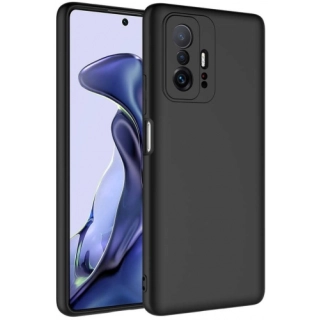 Xiaomi Mi 11T Kılıf İçi Kadife Mat Mara Lansman Silikon Kapak  - Siyah
