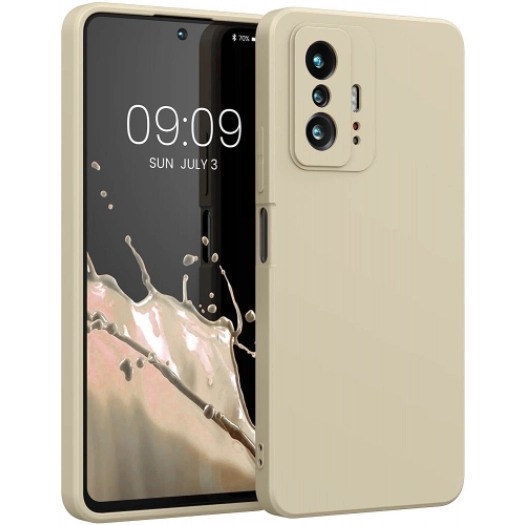 Xiaomi Mi 11T Kılıf İnce Soft Mat Renkli Esnek Silikon Kapak - Gold