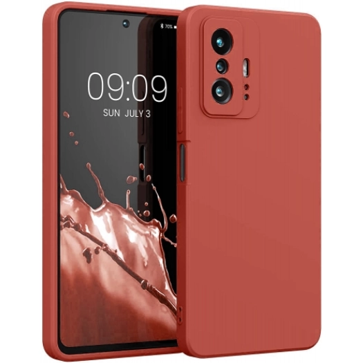 Xiaomi Mi 11T Kılıf İnce Soft Mat Renkli Esnek Silikon Kapak - Kırmızı