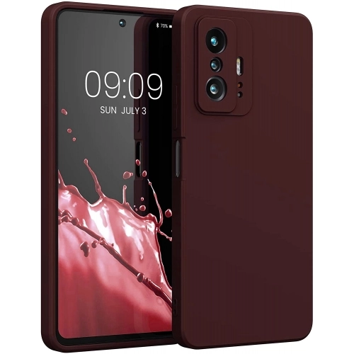 Xiaomi Mi 11T Kılıf İnce Soft Mat Renkli Esnek Silikon Kapak - Mürdüm