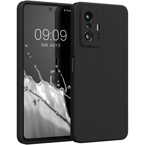 Xiaomi Mi 11T Kılıf İnce Soft Mat Renkli Esnek Silikon Kapak - Siyah