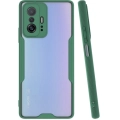 Xiaomi Mi 11T Kılıf Renkli Silikon Kamera Lens Korumalı Şeffaf Parfe Kapak - Yeşil
