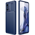 Xiaomi Mi 11T Kılıf Silikon Parmak İzi Bırakmayan Karbon Soft Negro Kapak - Lacivert