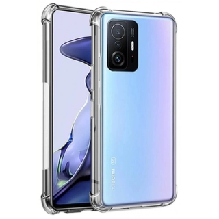 Xiaomi Mi 11T Pro Kılıf Silikon Köşe Korumalı Airbag Darbe Emici Kapak - Şeffaf