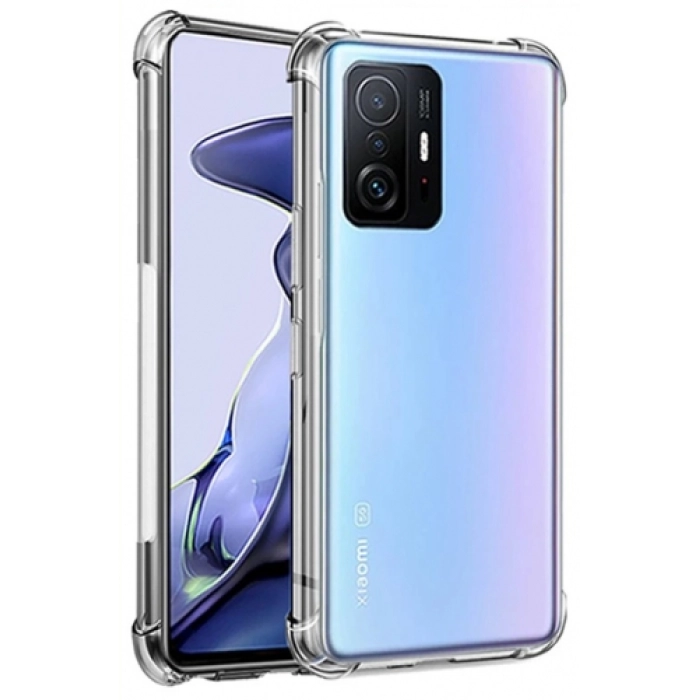 Xiaomi Mi 11T Pro Kılıf Silikon Köşe Korumalı Airbag Darbe Emici Kapak - Şeffaf