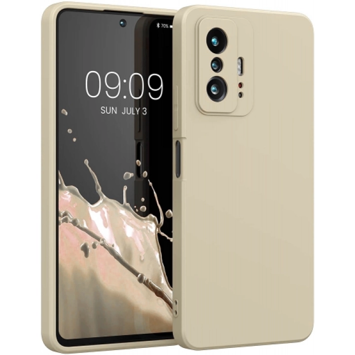 Xiaomi Mi 11T Pro Kılıf İnce Soft Mat Renkli Esnek Silikon Kapak - Gold