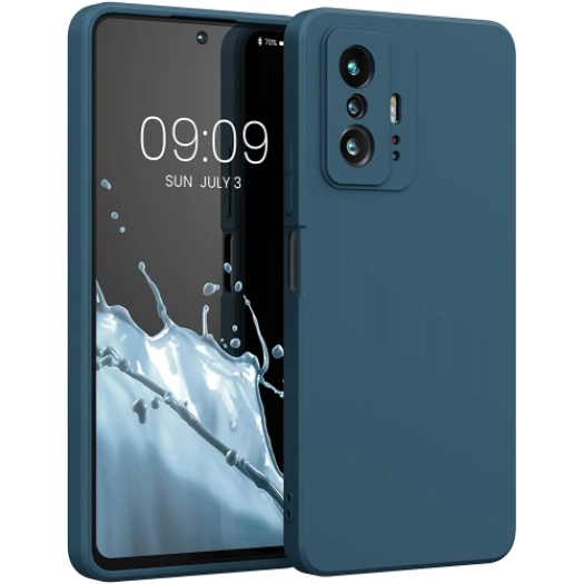 Xiaomi Mi 11T Pro Kılıf İnce Soft Mat Renkli Esnek Silikon Kapak - Lacivert
