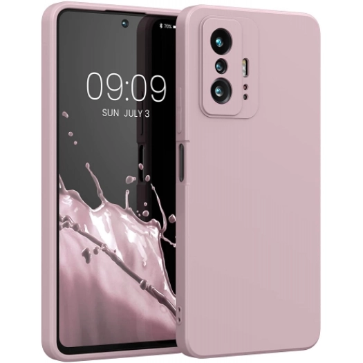 Xiaomi Mi 11T Pro Kılıf İnce Soft Mat Renkli Esnek Silikon Kapak - Rose Gold