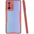 Xiaomi Mi 11T Pro Kılıf Renkli Silikon Kamera Lens Korumalı Şeffaf Parfe Kapak - Pembe