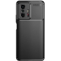 Xiaomi Mi 11T Pro Kılıf Silikon Parmak İzi Bırakmayan Karbon Soft Negro Kapak - Siyah
