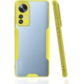 Xiaomi Mi 12 Kılıf Renkli Silikon Kamera Lens Korumalı Şeffaf Parfe Kapak - Sarı