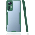 Xiaomi Mi 12 Kılıf Renkli Silikon Kamera Lens Korumalı Şeffaf Parfe Kapak - Yeşil