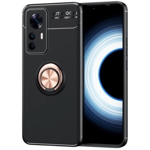 Xiaomi Mi 12 Lite Kılıf Renkli Silikon Yüzüklü Standlı Auto Focus Ravel Kapak - Rose Gold