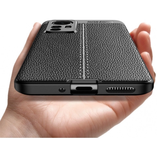 Xiaomi Mi 12 Lite Kılıf Deri Görünümlü Lüks Parmak İzi Bırakmaz Niss Silikon Kapak - Lacivert