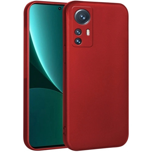 Xiaomi Mi 12 Lite Kılıf İnce Soft Mat Renkli Esnek Silikon Kapak - Kırmızı
