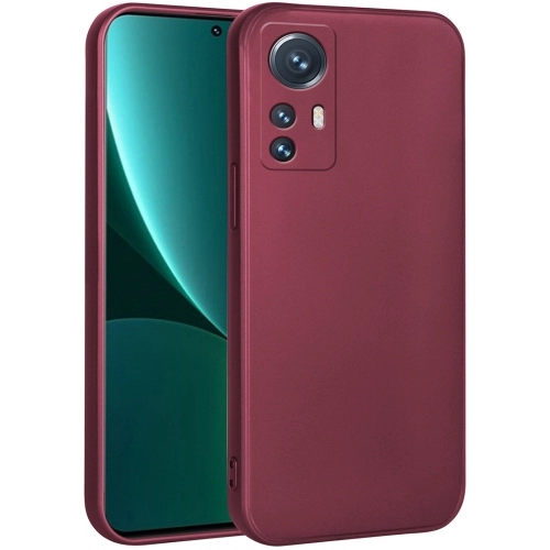 Xiaomi Mi 12 Lite Kılıf İnce Soft Mat Renkli Esnek Silikon Kapak - Mürdüm