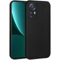 Xiaomi Mi 12 Lite Kılıf İnce Soft Mat Renkli Esnek Silikon Kapak - Siyah