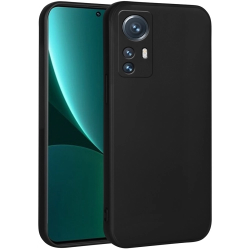 Xiaomi Mi 12 Lite Kılıf İnce Soft Mat Renkli Esnek Silikon Kapak - Siyah