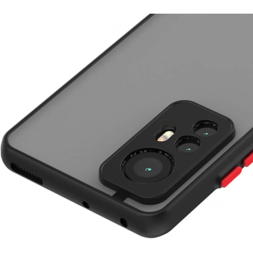 Xiaomi Mi 12 Lite Kılıf Kamera Korumalı Arkası Şeffaf Mat Silikon Kapak - Koyu Yeşil