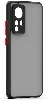Xiaomi Mi 12 Lite Kılıf Kamera Korumalı Arkası Şeffaf Mat Silikon Kapak - Lacivert