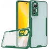 Xiaomi Mi 12 Lite Kılıf Renkli Silikon Kamera Lens Korumalı Şeffaf Parfe Kapak - Yeşil