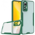 Xiaomi Mi 12 Lite Kılıf Renkli Silikon Kamera Lens Korumalı Şeffaf Parfe Kapak - Yeşil