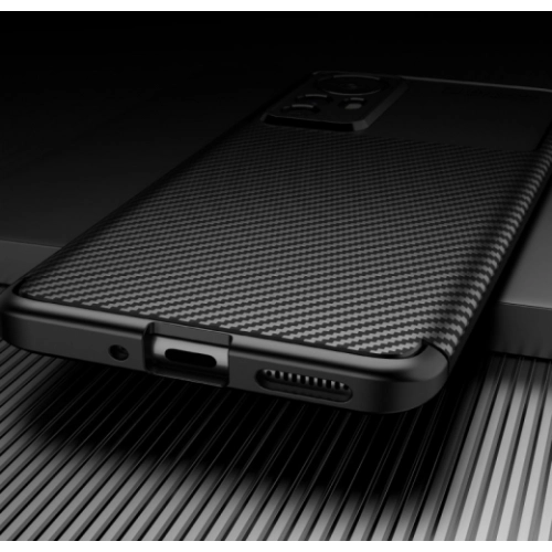 Xiaomi Mi 12 Lite Kılıf Silikon Parmak İzi Bırakmayan Karbon Soft Negro Kapak - Lacivert