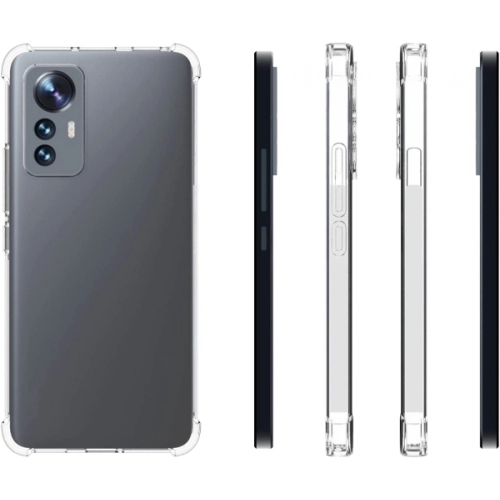 Xiaomi Mi 12 Lite Kılıf Silikon Köşe Korumalı Airbag Darbe Emici Kapak - Şeffaf
