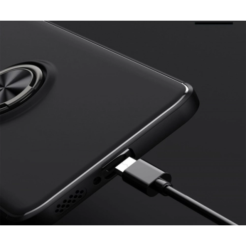 Xiaomi Mi 12T Kılıf Renkli Silikon Yüzüklü Standlı Auto Focus Ravel Kapak - Siyah