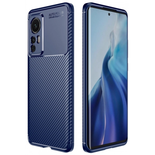 Xiaomi Mi 12T Kılıf Silikon Parmak İzi Bırakmayan Karbon Soft Negro Kapak - Lacivert