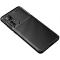 Xiaomi Mi 12T Kılıf Silikon Parmak İzi Bırakmayan Karbon Soft Negro Kapak - Siyah