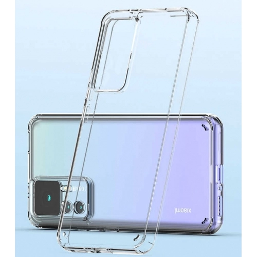 Xiaomi Mi 12T Kılıf Korumalı Kenarları Silikon Arkası Sert Coss Kapak  - Şeffaf