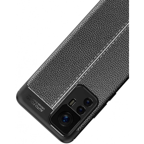 Xiaomi Mi 12T Pro Kılıf Deri Görünümlü Lüks Parmak İzi Bırakmaz Niss Silikon Kapak - Lacivert