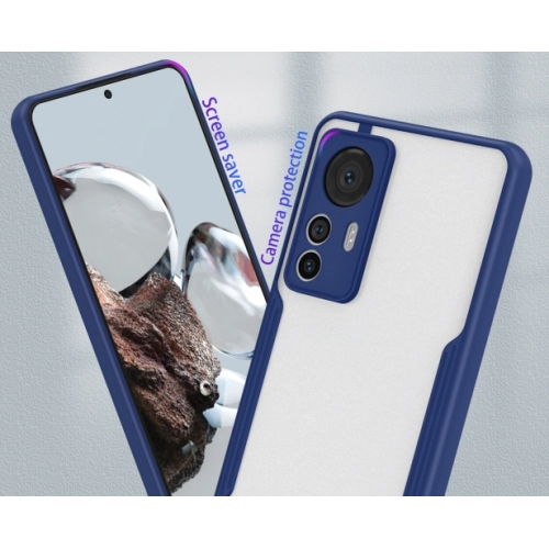 Xiaomi Mi 12T Pro Kılıf Renkli Silikon Kamera Lens Korumalı Şeffaf Parfe Kapak - Siyah